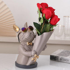 French Bulldog Flower Vase Gainsboro | Sage & Sill