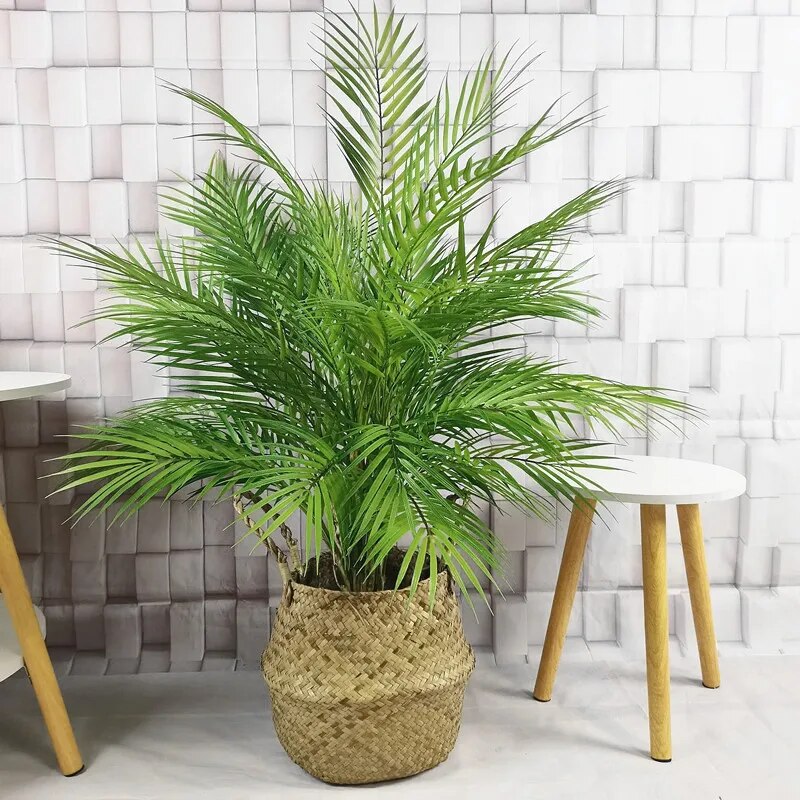 70-125cm Artificial Large Rare Palm Tree Green Realistic Tropical Plants Indoor Plastic Fake Tree Home Hotel Christmas Decorat