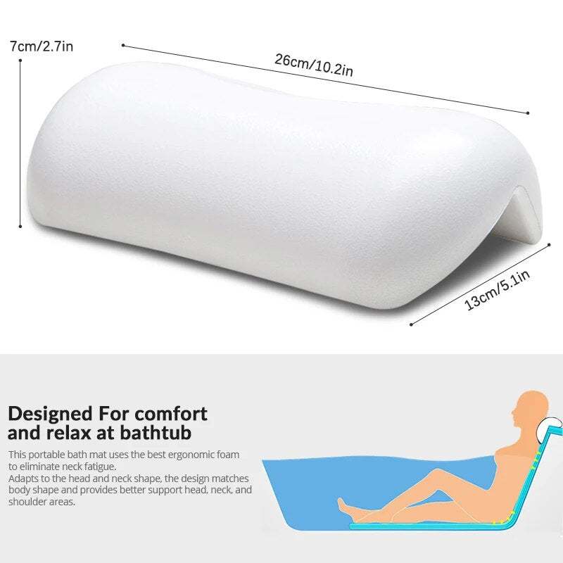 Bathtub headrest pillow