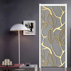 Golden Leaves 3D Door Sticker