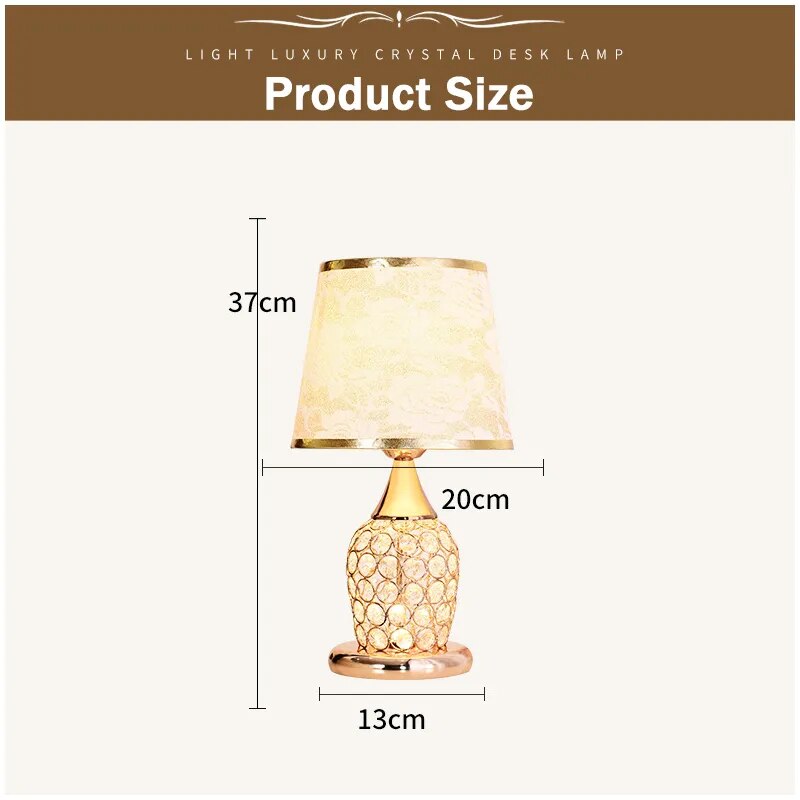 European style Crystal table lamp