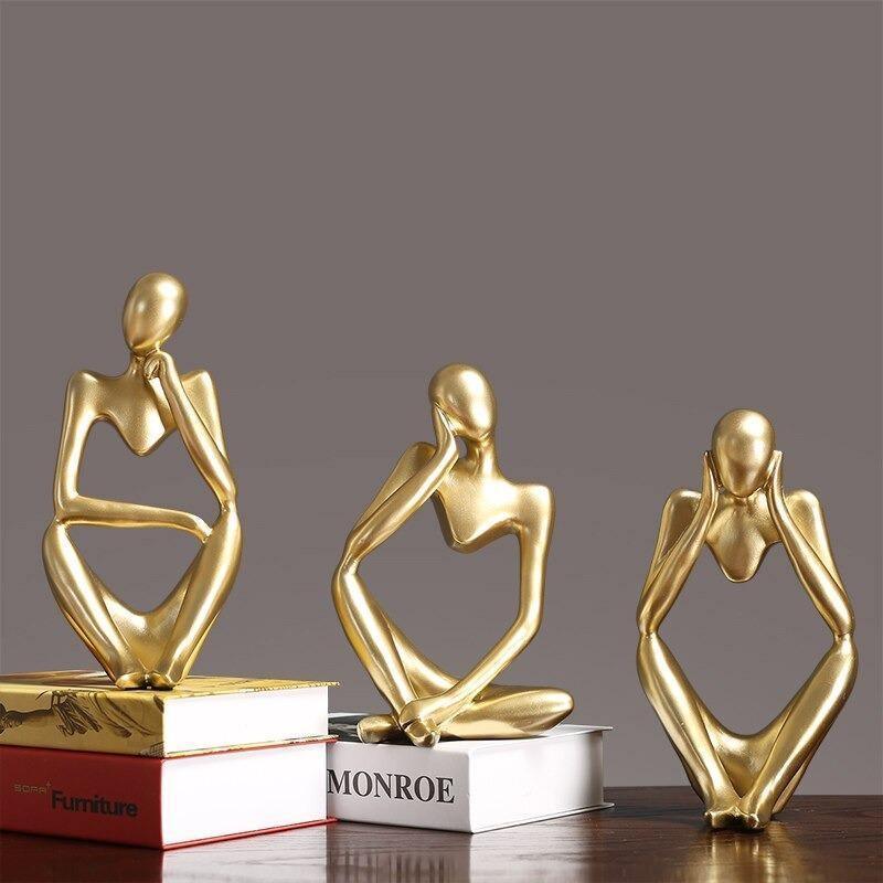 Abstract Thinker Figurine Sculpture