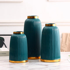 Golden Ring Flower Vases