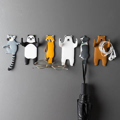 Flexible Adhesive Animal Fridge and Wall Hooks