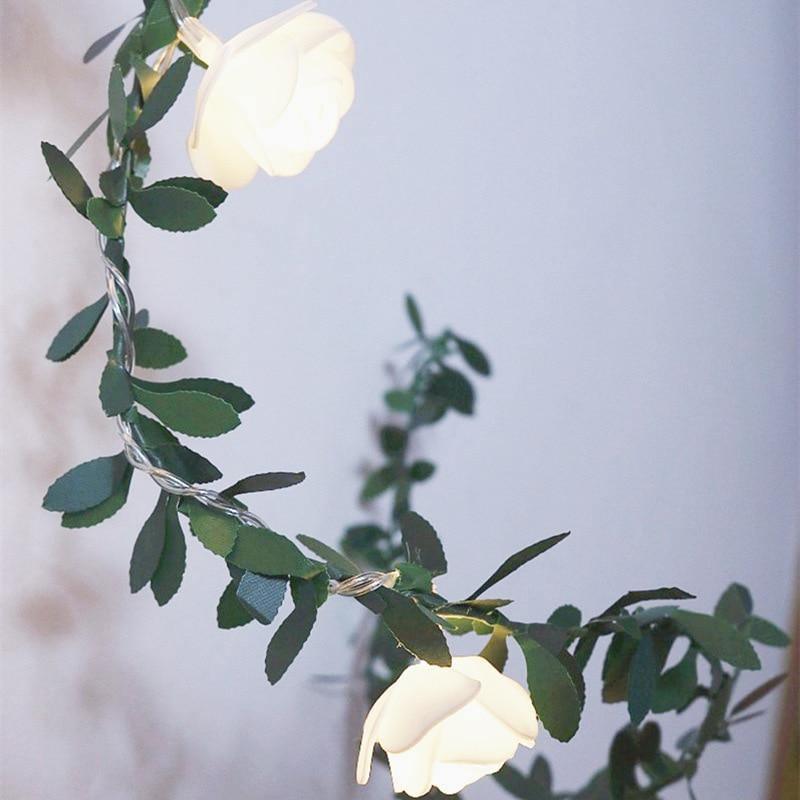 Rose Vine Garland LED String Lights