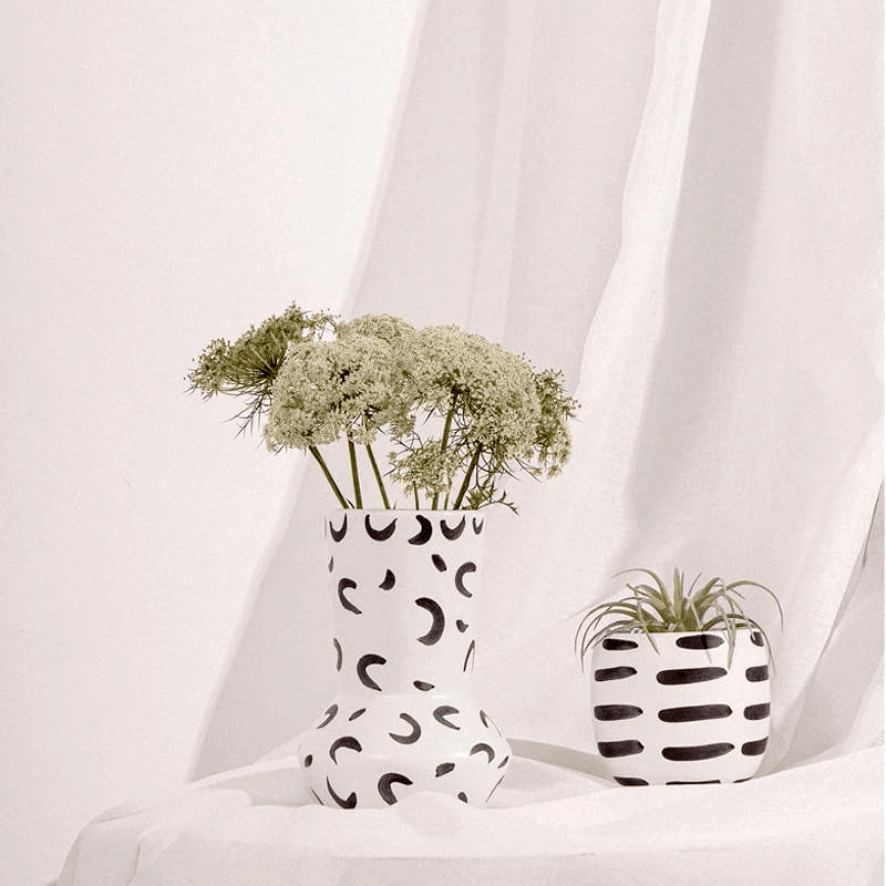 Abstract Spots Ceramic Vases