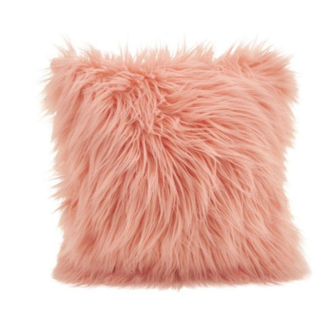 Soft Fur Plush Cushion Cover