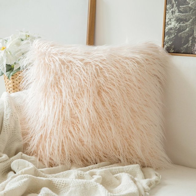 Soft Fur Plush Cushion Cover