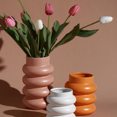 Chunky Rolls Ceramic Vase