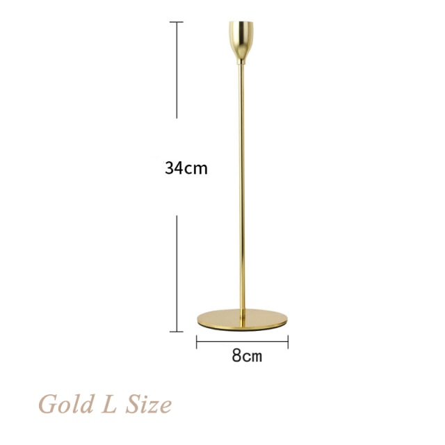 Gold Romantic Nordic Metal Candle Holders