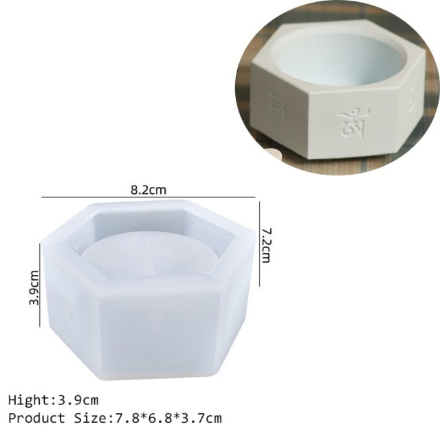 2021 DIY Resin Mold Candle Holder Silicone