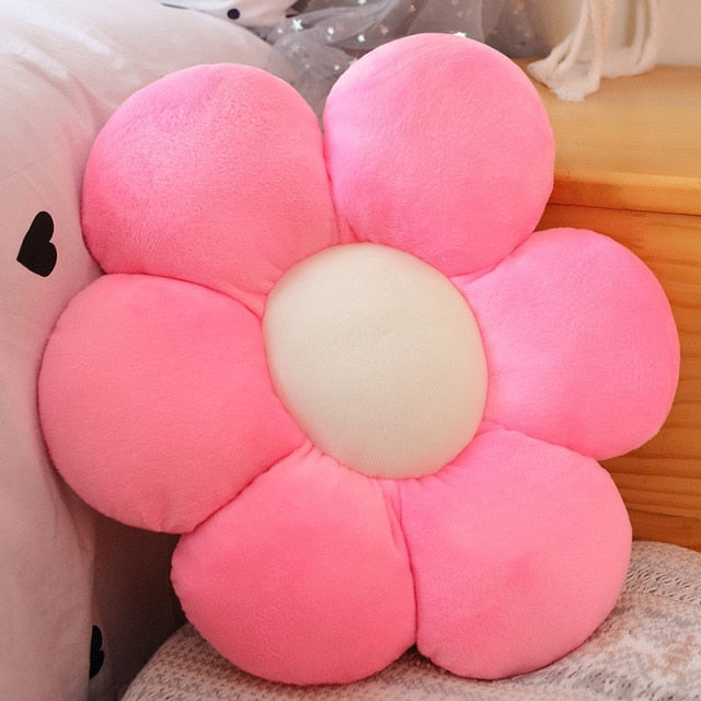 Stuffed Six Petal Flower Cushion Girly Room Decor